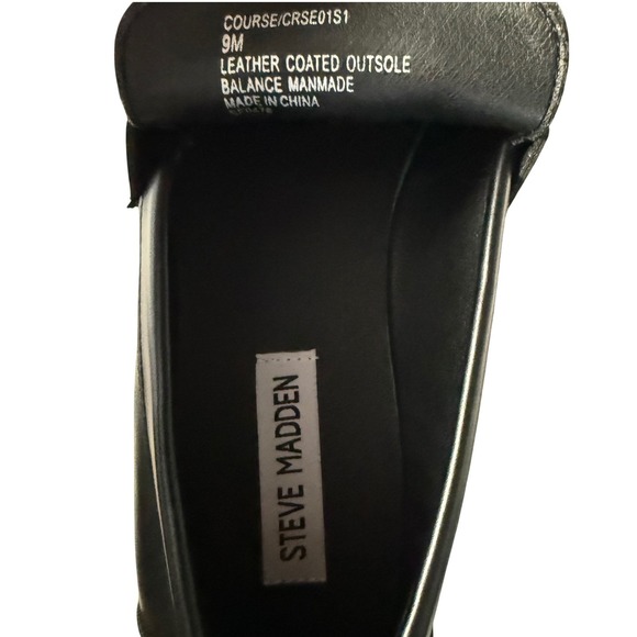 Steve Madden Course Black Chunky Lug Sole Loafers Women's 9M New Without Box - Picture 6 of 8